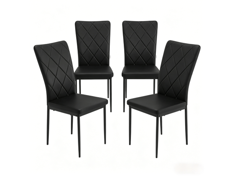  Chaises confortables – bureau, salon, cuisine et salle à manger – lot de 4 – accueilattente  - Conforama A