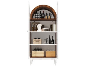 Vitrine coloris bicolore 3 étagère(s) <strong>DESMIU</strong> <strong></strong> - 76 cmx165 cm