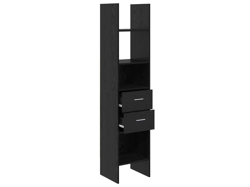 Bibliothèque 2 niveaux, armoire à livres 40 x 35 x 180 cm bois d'ingénierie shl2707 - Conforama E