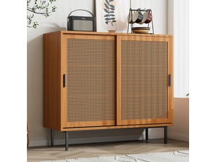 Buffet 2 porte(s)  0 tiroir(s) SHOPENTRA  - 100 cm coloris jaune 