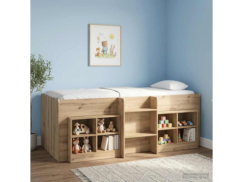  Armoire de lit 2 pièces chêne artisanal 66x33x48 cm  - Conforama B