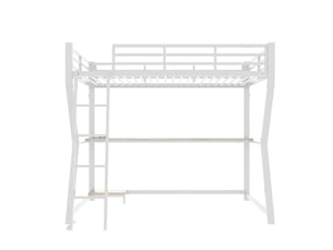 Lit mezzanine 90x200 cm <strong>ZOVIRA</strong>  <strong></strong> coloris blanc