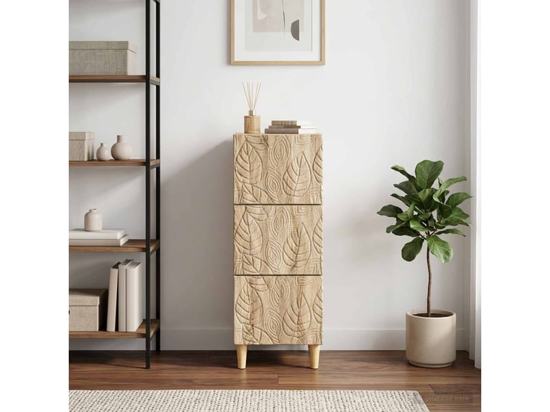  Armoire de rangement bureau, armoire à tiroirs chêne sonoma 33 x 34,5 x 90 cm shl6559  - Conforama C