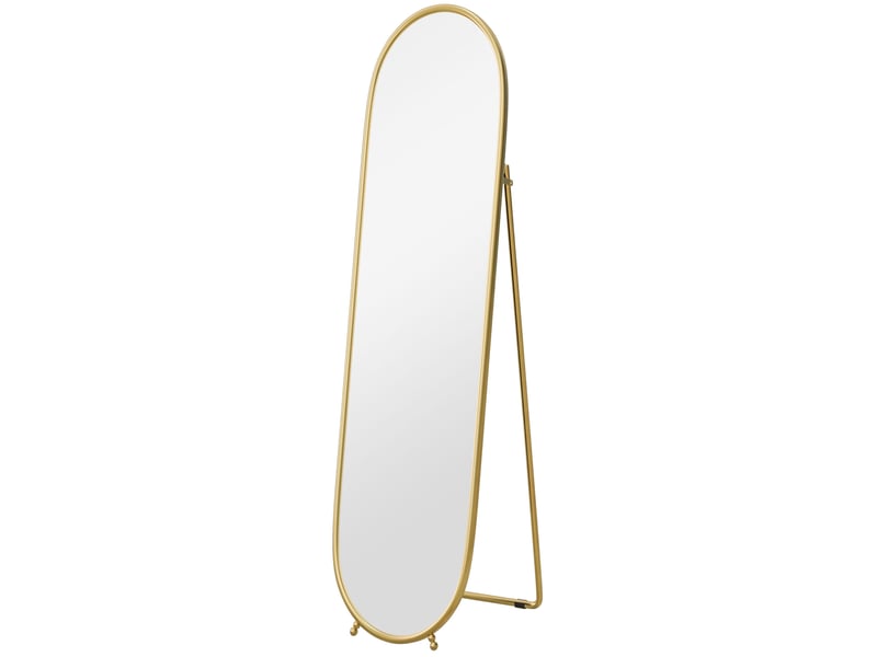  Miroir sur pied 160x40 cm ovale métal doré  - Conforama A