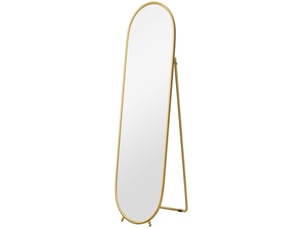 Miroir sur pied 160x40 cm ovale métal doré