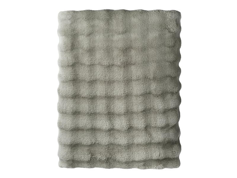  Plaid cocooning vert sauge 150x200 bubble  - Conforama A