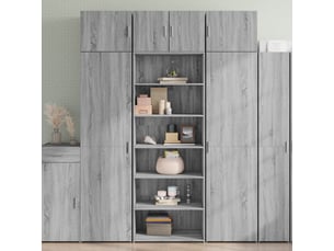 Buffet haut - bahut - meuble de rangement sonoma gris 70x41x185 cm bois d'ingénierie