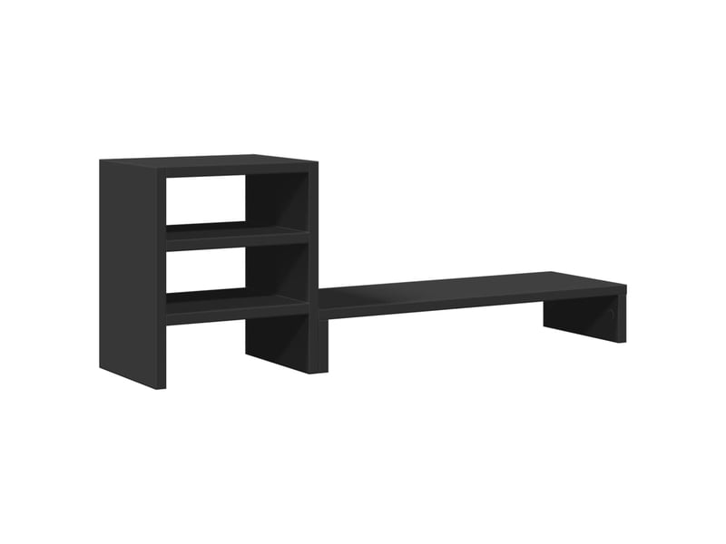  Support de moniteur table meuble bureau et organisateur de bureau bois d'ingénierie noir 02_0044954  - Conforama A