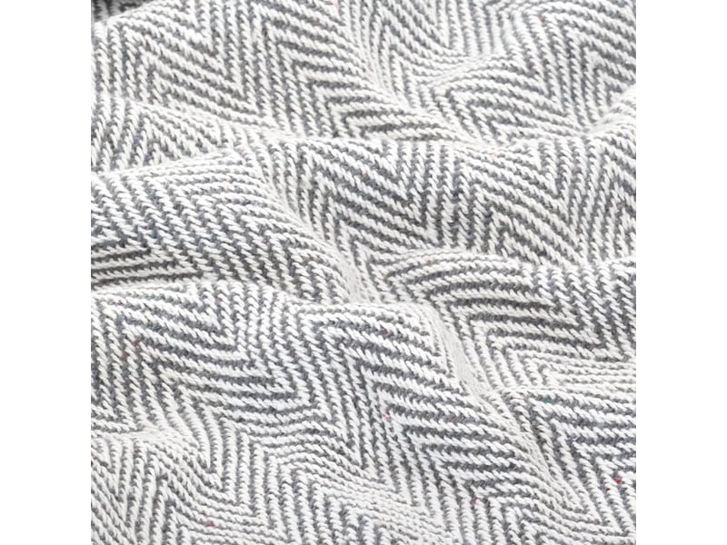  Couverture coton à chevrons 220x250 cm gris  - Conforama E