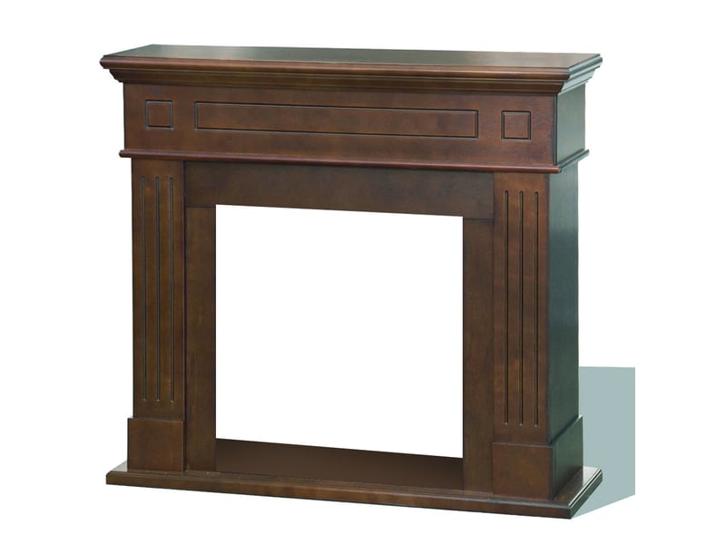  Cambridge - cadre de cheminée 110 x 100 x 36 cm, revêtement décoratif en mdf, finition noyer  - Conforama C