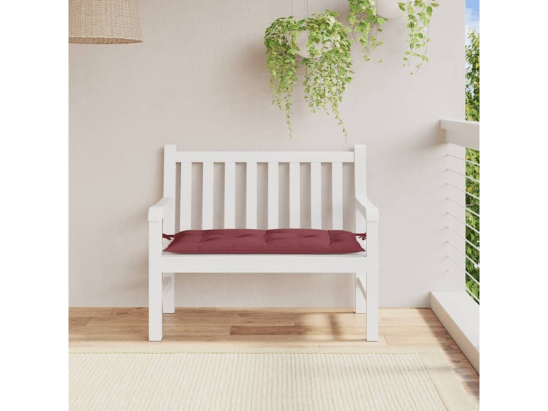  Coussin de banc de jardin, coussin d'assise rouge bordeaux mélangé tissu cf52818  - Conforama C