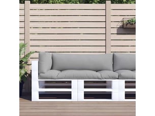 Lot de 3 coussins de palette, coussins de canapé gris tissu cf59676