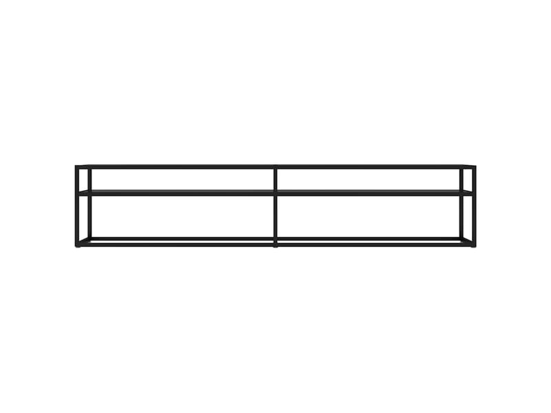  Meuble tv - banc tv - meuble de rangement noir 200x40x40,5 cm verre trempé  - Conforama C
