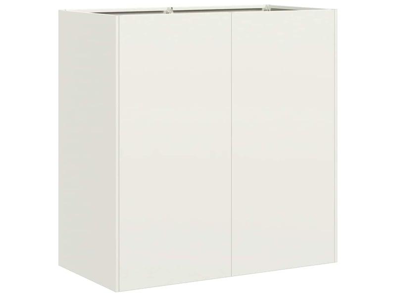 Jardinière - bac à fleurs blanc 80x40x80 cm acier laminé à froid - Conforama A