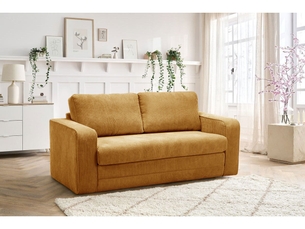 Canapé droit convertible BOBOCHIC COME 2 places Velours jaune