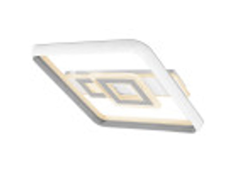  Fabrilamp sucre, plafonnier, moderne, led, 80 w, 7600 lm, 3000-4000-6500 k, blancgris, 7 x 51 x 51 cm 178290328 - Conforama D