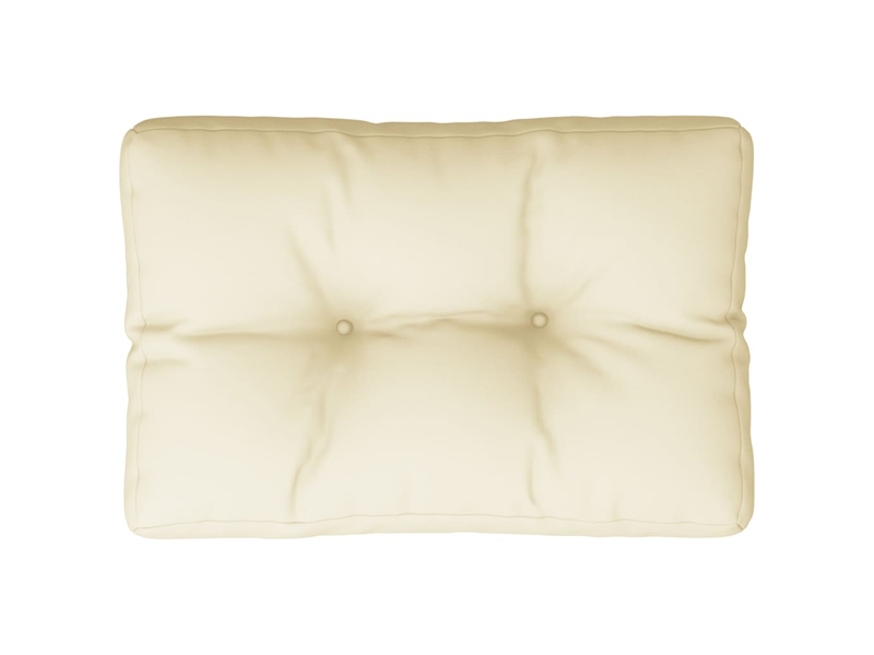  Coussin de palette, coussin de chaise, coussin de canapé crème 50x40x12 cm tissu cf55332  - Conforama A