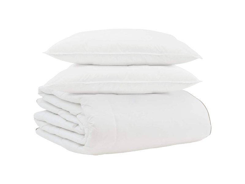  Duvet d'hiver avec oreiller 3 pièces - couette blanc plume de canard  - Conforama A