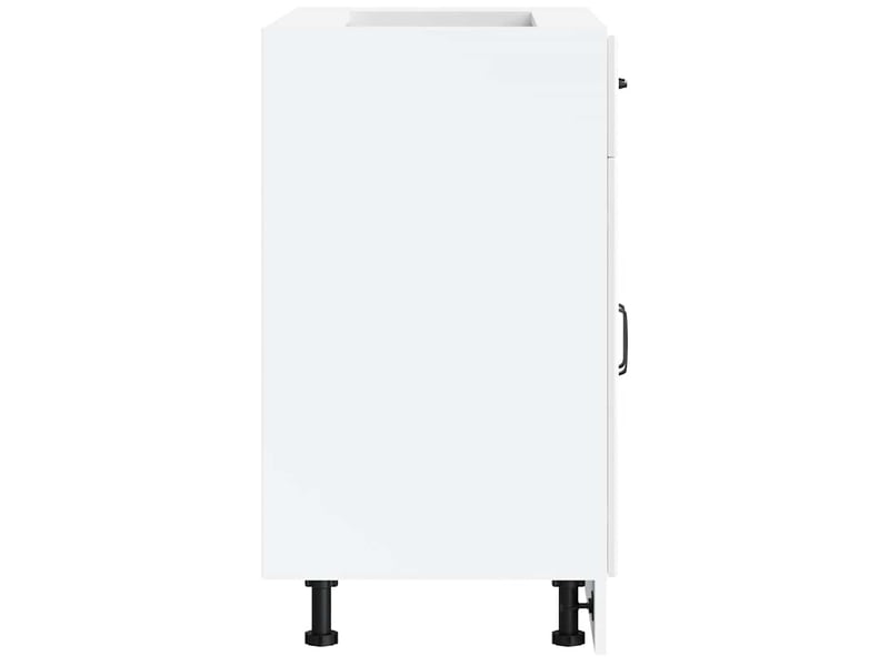 Meuble de rangement, armoire de cuisine lucca blanc brillant bois ingénierie shl1136 - Conforama E