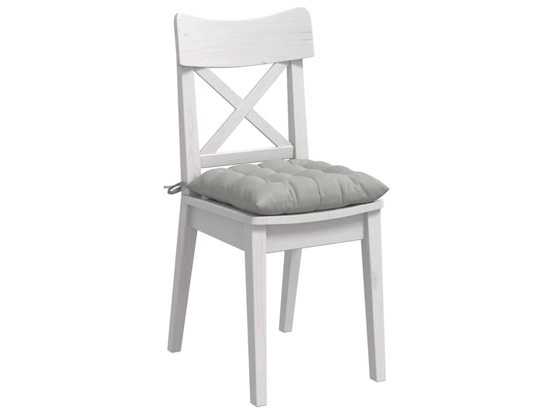 Lot de 4 coussins de siège, coussins décoratifs microfibre gris clair 40 x 40 x 6 cm cf59944 - Conforama C