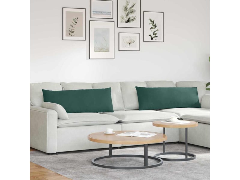  Lot de 2 coussins de canapé, coussins décoratifs vert foncé 120 x 40 cm cf59178  - Conforama B