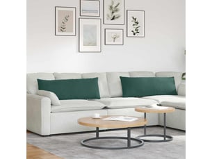 Lot de 2 coussins de canapé, coussins décoratifs vert foncé 120 x 40 cm cf59178