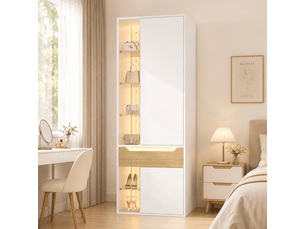 Armoire coulissante <strong></strong> <strong>OPULERANE TRADING LTD</strong> coloris blanc largeur 50 cm