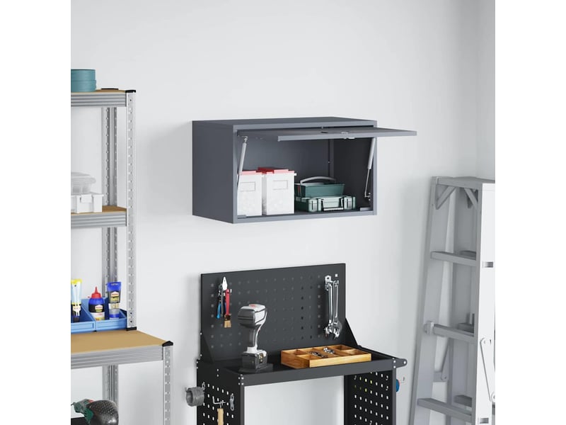  Armoire murale salon, meuble de rangement pour garage anthracite 60 x 33 x 35 cm  - Conforama D