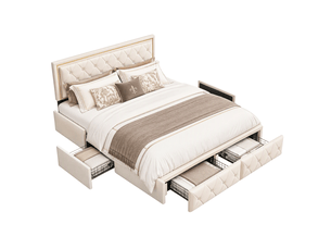 Lit 2 places 140x200 cm MIOOSUT   coloris beige