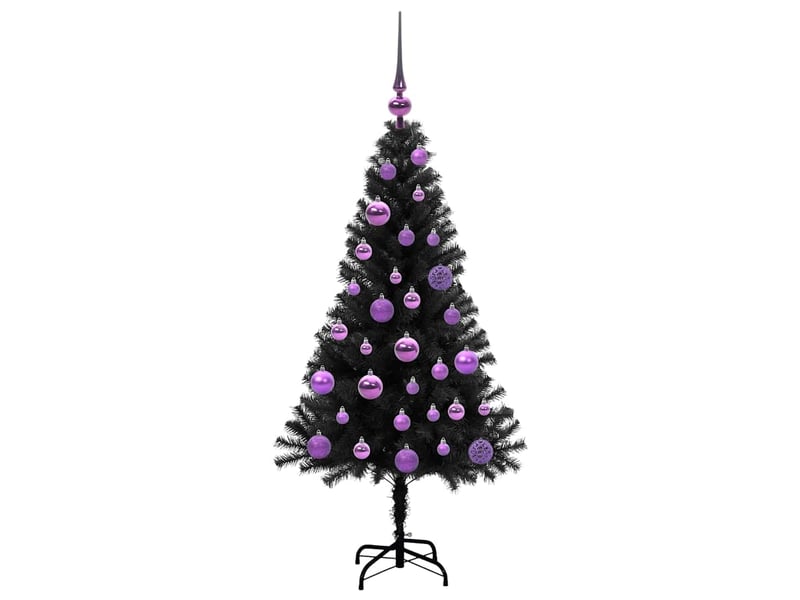  Sapin de noël, arbre de noël noir 120 cm pvc cf61543  - Conforama D