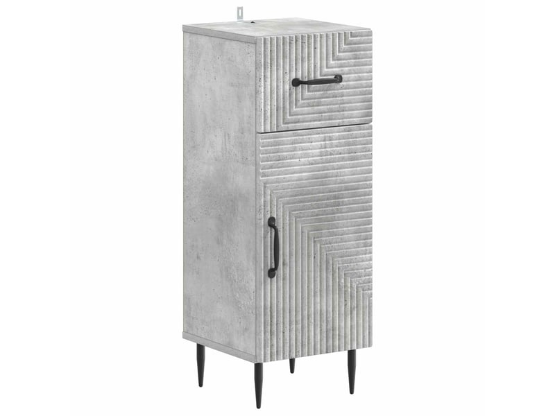 Ensemble de meuble de salle de bain 3 pièces haarlem gris béton cf63455 - Conforama C