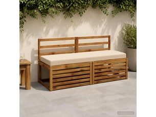Lot de 2 coussins de banc, coussins d'assise soest 100 % polyester crème cf57230