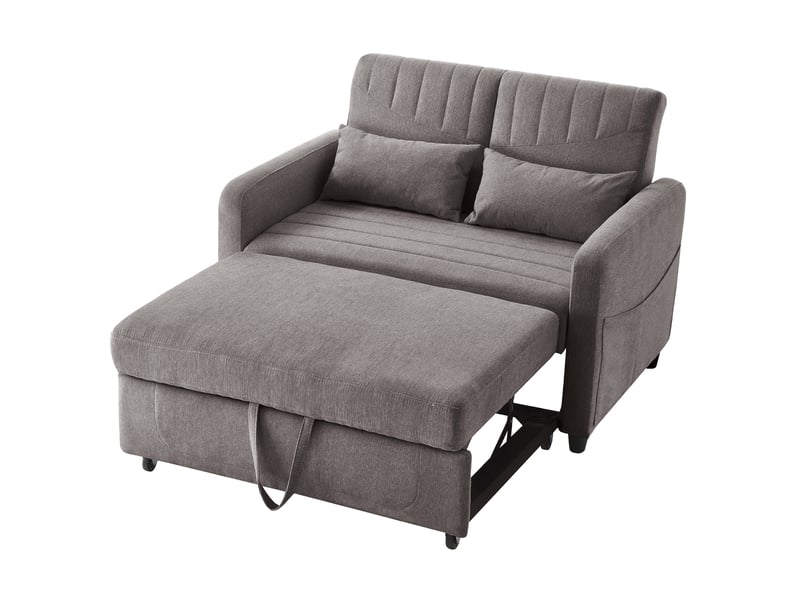  Canapé‑lit 2 places pliable et extensible, dossier réglable sur 3 positions, revêtement en tissu coton‑lin respirant Fay Lum - Conforama A