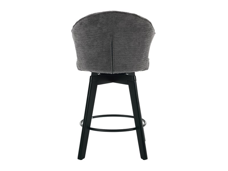Lot de 2 tabourets de bar pivotants avec dossier 52.5x51x92.5 cm, gris - Conforama R
