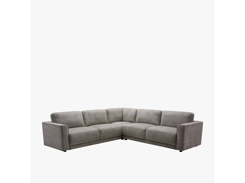 Canapé d'angle réversible en tissu taupe - Conforama A