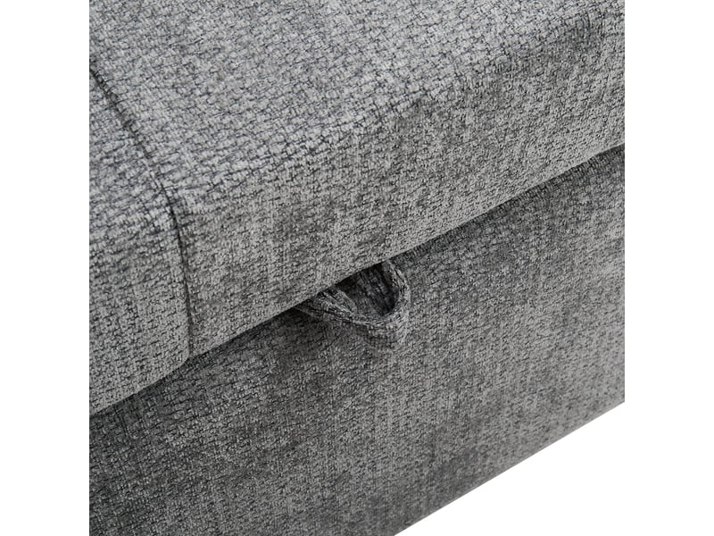  Canapé droit convertible 2 places en chenille gris, dossier réglable, 125 cm IKSETERA TRADING LTD - Conforama W