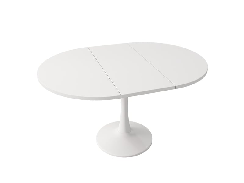  Table extensible ovale blanche 100-140 x 100 cm Fay Lum - Conforama R