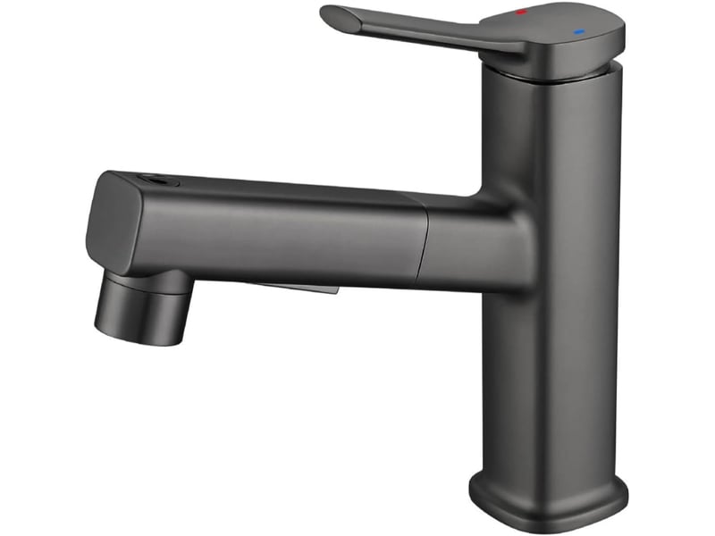  Robinet de salle de bain, trois modes d'eau (jet, jet, fontaine), pulvérisateur extractible (gris) XJD001140ZLS - Conforama A