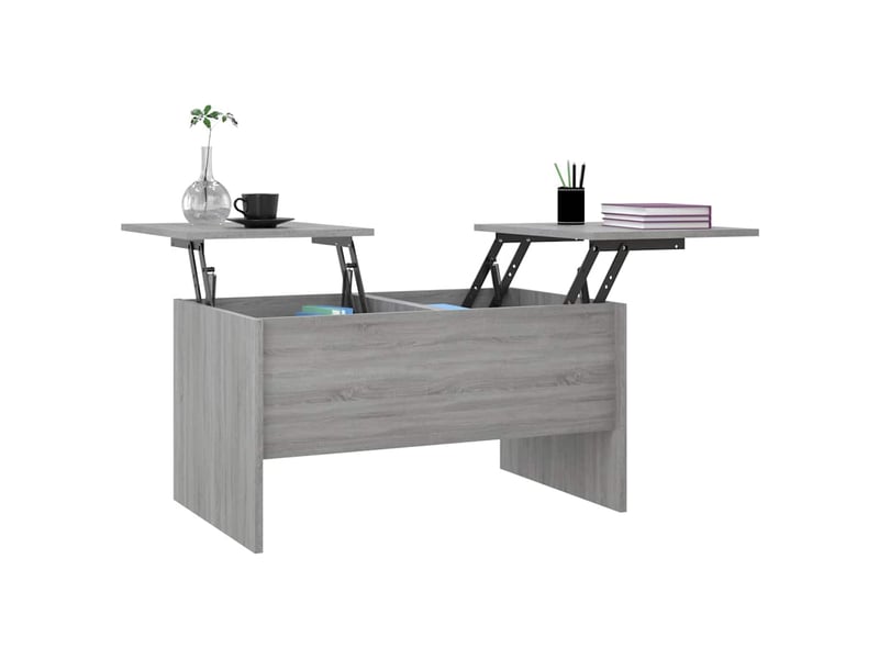  Table basse rectangulaire | table de salon sonoma gris 80x50x42,5 cm bois d'ingénierie  - Conforama D
