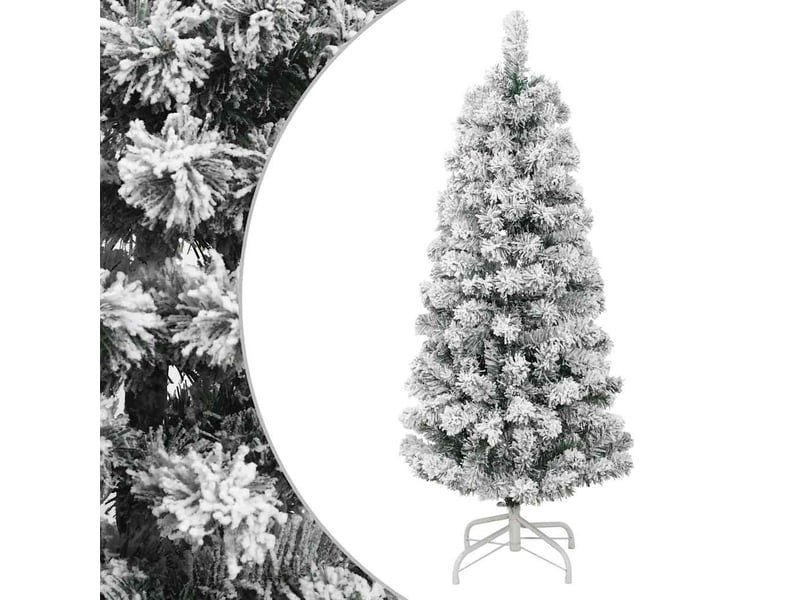  Sapin de noël artificiel, arbre de noël à charnières avec neige floquée 150 cm shl689  - Conforama B