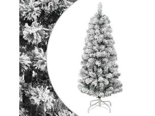 Sapin de noël artificiel, arbre de noël à charnières avec neige floquée 150 cm shl689