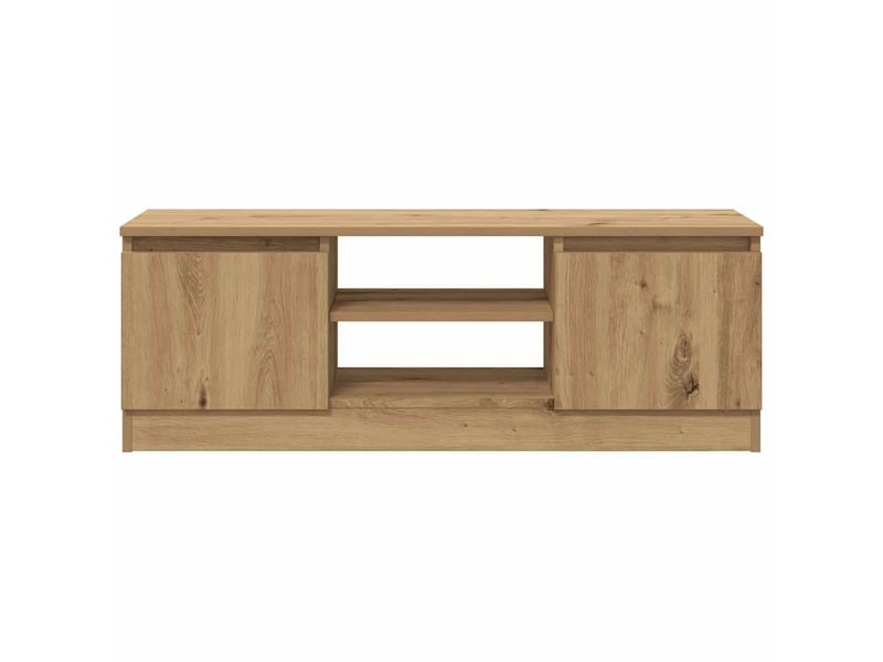  Meuble tv - banc tv - meuble de rangement chêne artisanal 102x30x36 cm bois d'ingénierie  - Conforama D