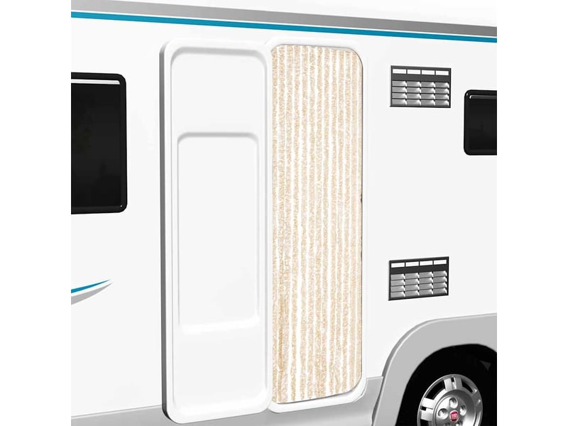  Rideau anti-mouches, moustiquaire beige et blanc 56x200 cm chenille cf43494  - Conforama B