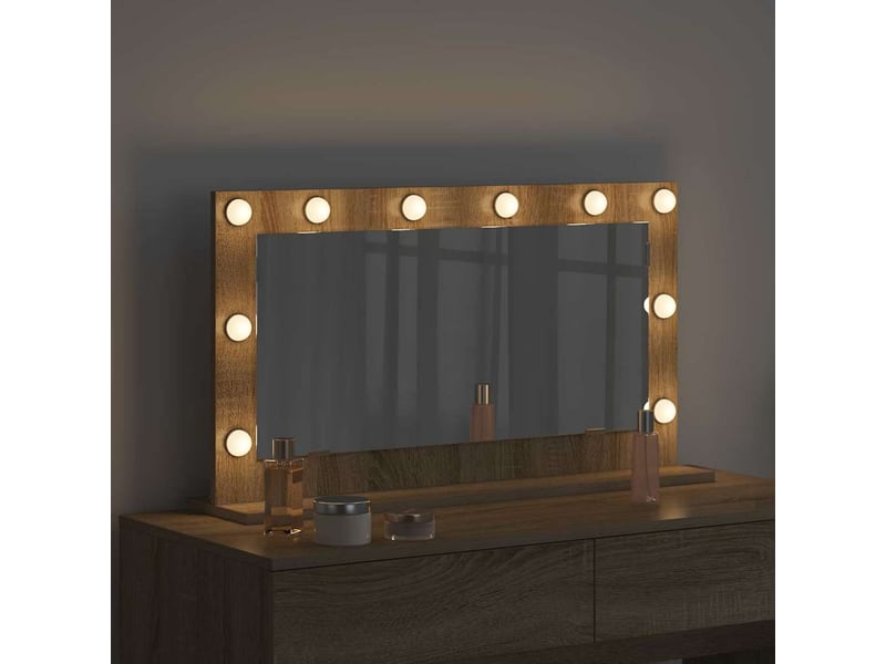  Miroir de vanité, miroir de coiffeuse chêne sonoma 80 x 45 x 18 cm rectangulaire cf62771  - Conforama C