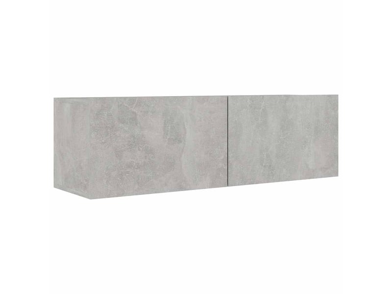  Lot de 3 meuble tv bas salon gris béton bois d'ingénierie shl59732  - Conforama C