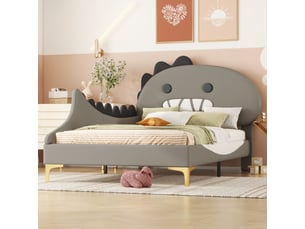 Lit simple 90x200 cm ZOVIRA   coloris gris