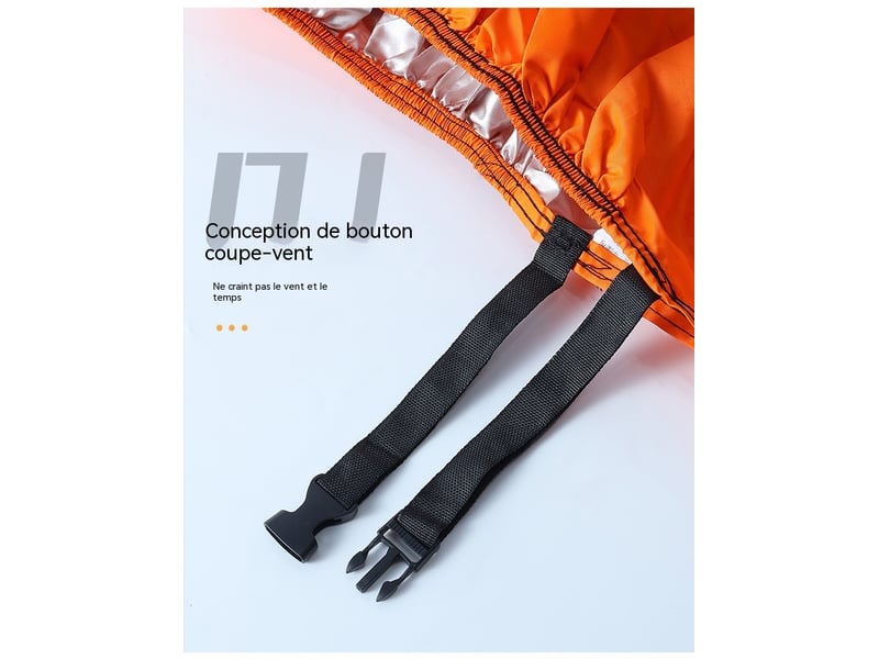  Housse de moto exterieur etanche universelle extérieure 4 bandes réfléchissantes 295x110x140cm  - Conforama E