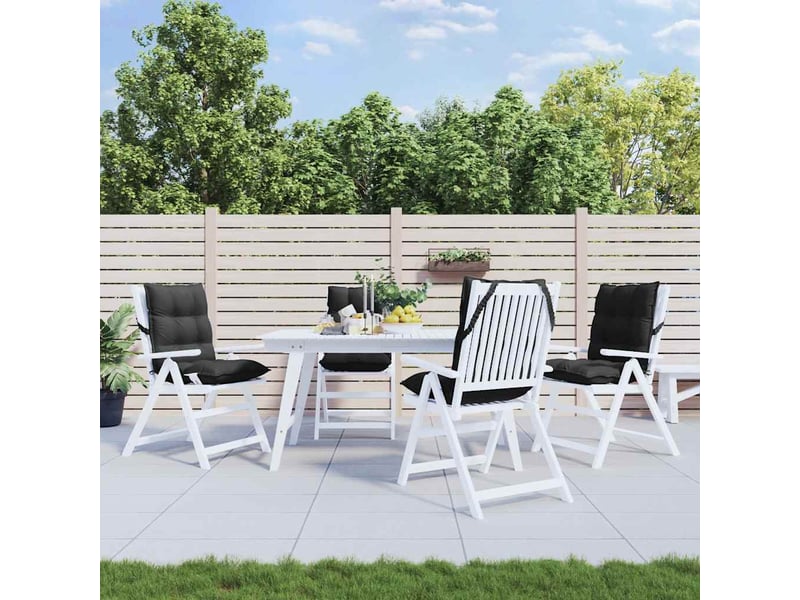 Lot de 4 coussins d'extérieur, coussins de chaise noir 100 x 50 x 7 cm cf56417 - Conforama B