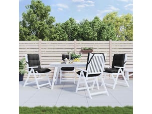 Lot de 4 coussins d'extérieur, coussins de chaise noir 100 x 50 x 7 cm cf56417