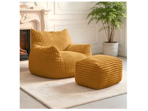 Fauteuil fixe FLORAGRACE Tissu jaune